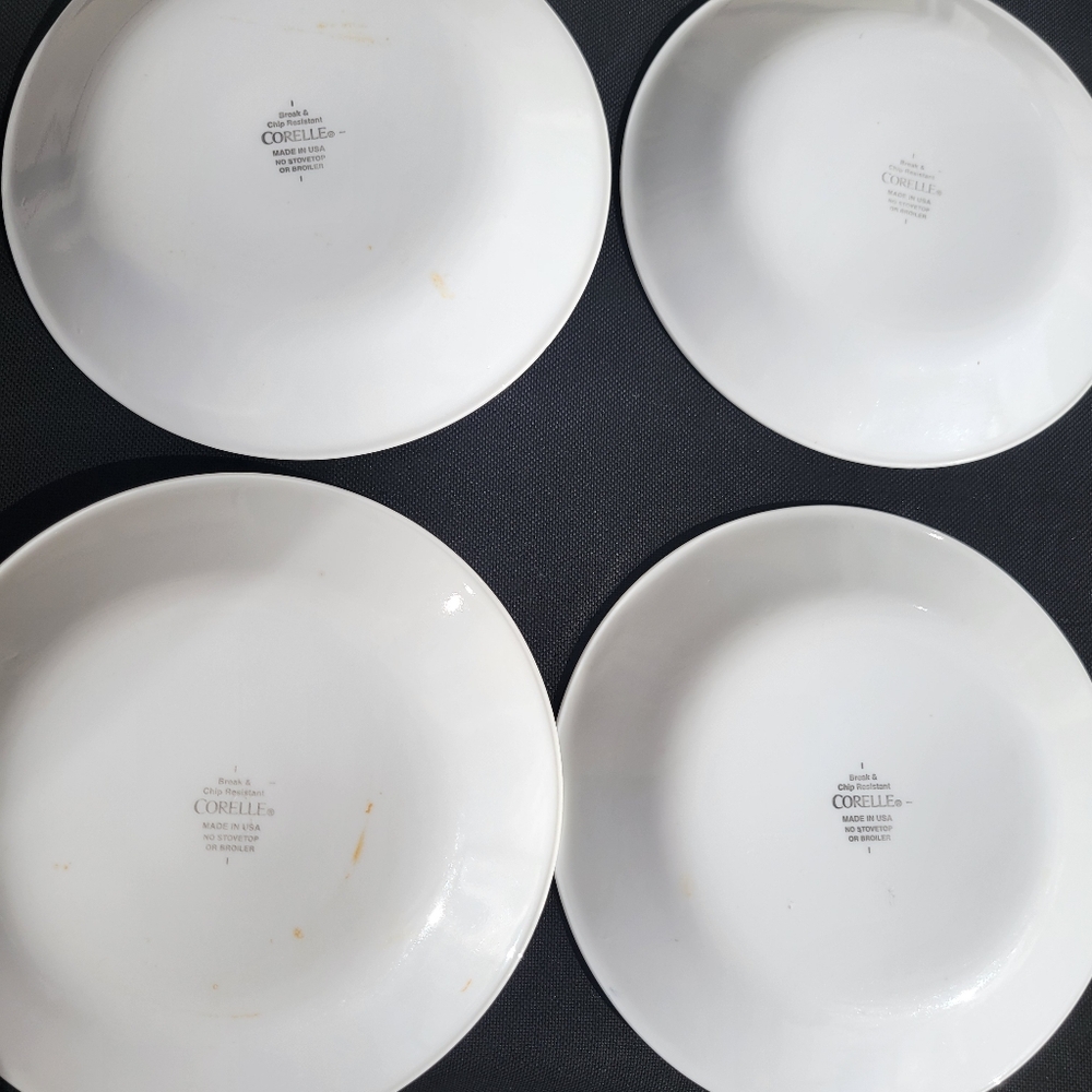 Corelle by Corning Memphis Pattern 4 Bread & Butter Plates Color Block Retired - Picture 5 of 15